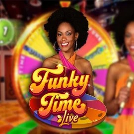Funky Time slot logo by Evolution at Glorion Casino